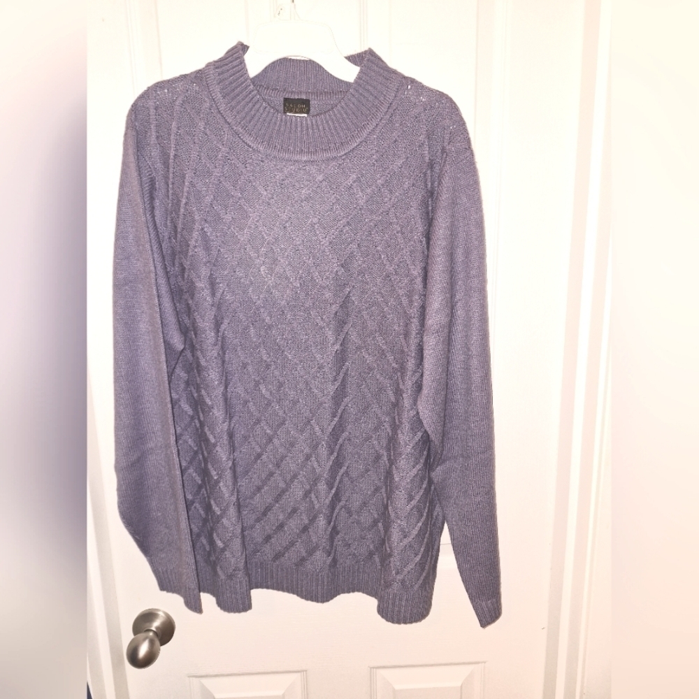 Salon Studio Long Sleeve Purple Sweater 3X